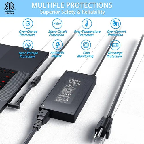 Vista 5 de VHBW Adaptador de corriente de repuesto para HP 120 W compatible con HP USB-C Dock G5 L41856-001 TPN-LA18 5TW13AA Envy 15 17 Series Omen 15-5000