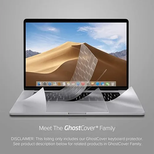 Vista 5 de UPPERCASE GhostCover - Protector de teclado ultradelgado de alta calidad, compatible con MacBook Pro con Touch Bar de 13 pulgadas y 15 pulgadas