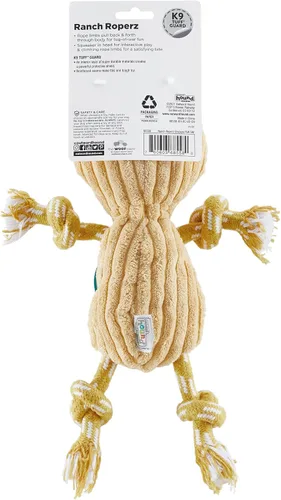 Vista 8 de Outward Hound Ranch Roperz - Juguete de felpa con sonido para perros, forma de pollo