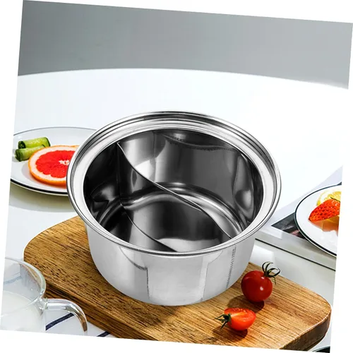 Vista 8 de DOITOOL Olla de sopa pequeña de acero inoxidable compatible con olla de inducción Hotpot Liner