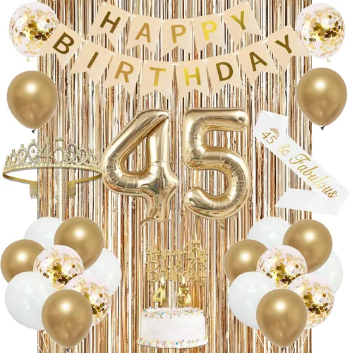 Vista 20 de Trgowaul Decoraciones de 9º cumpleaños para niñas, pancarta, banda y corona, decoración de pastel, globo de número 9, cortinas de flecos