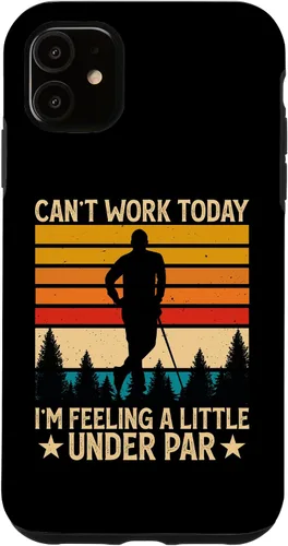Vista 5 de iPhone X/XS Can't Work Today I'm Feeling A Little Under Par - Funny Golf Case
