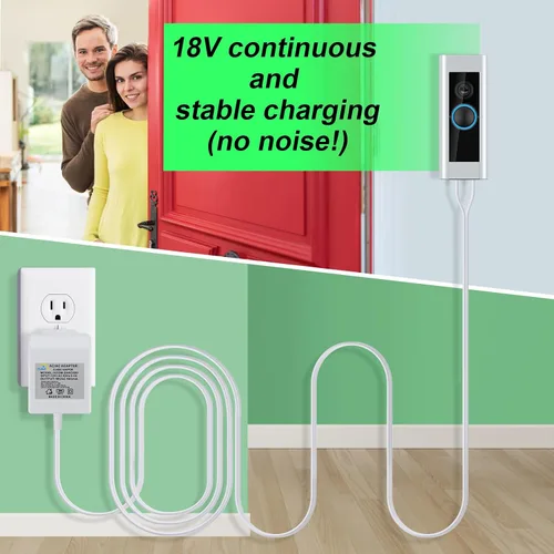 Vista 7 de Fuente de alimentación transformadora de timbre de 18 voltios para timbre de video en anillo, compatible con anillo, Google Nest, WYZE, Eufy, Blink