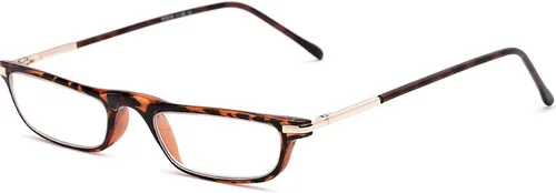 Vista 9 de The Posh Reader - Lentes de lectura, marco rectangular de metal con bisagra de resorte para hombres y mujeres + 1.00 color negro
