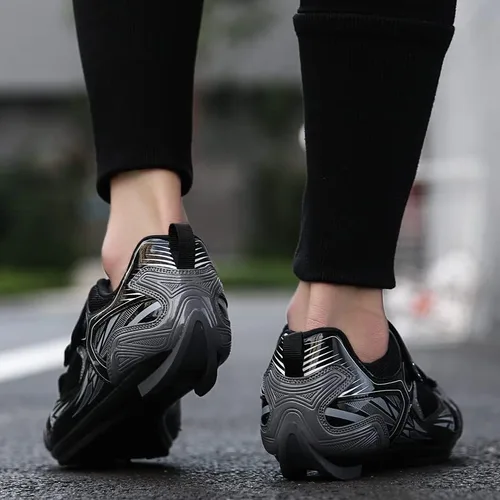 Vista 7 de Patavinity Zapatos de ciclismo unisex para bicicleta y bicicleta+ con tacos de bicicleta compatibles con Delta