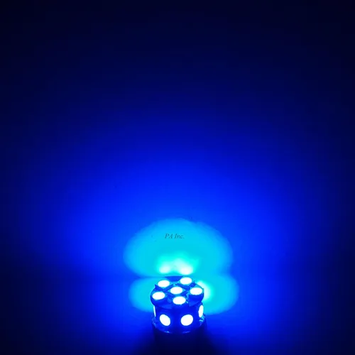 Vista 3 de PA 2 bombillas LED azules 13SMD 1156 para señal de giro, marcador lateral