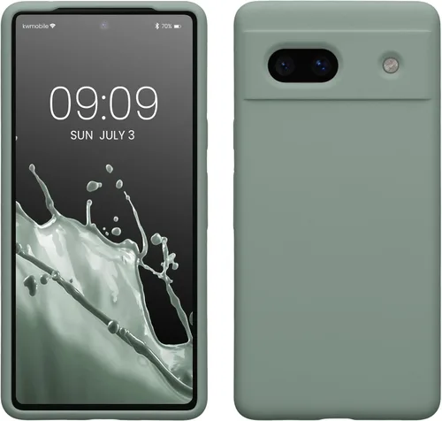 Vista 217 de kwmobile Funda Compatible con Google Pixel 6 Pro - Funda de Teléfono de Silicona TPU con Acabado Suave - Azul Caribe