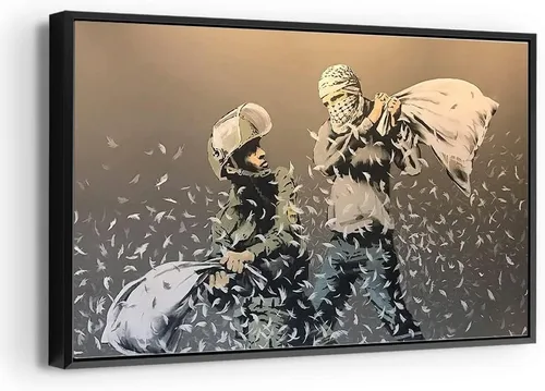 Vista 68 de Arte en lienzo de Banksy para pared, decoración del hogar, lienzo pre-estirado - varios tamaños