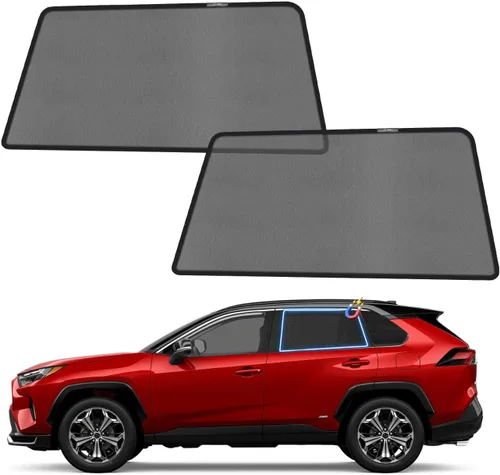 Vista 18 de KUST Persianas de ventana de automóvil para Toyota 4Runner 2011-2023, accesorios de malla transpirable, cubiertas magnéticas de malla transpirable