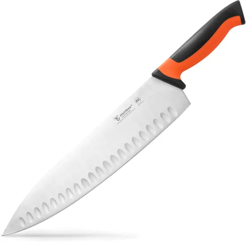 Vista 9 de Cuchillo de chef certificado NSF de 8 pulgadas, cuchillo de cocina de acero inoxidable de alto carbono con mango ergonómico codificado por