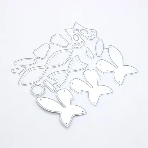 Vista 2 de KSCRAFT Bunny Bows - Plantillas de corte de metal para álbumes de recortes/álbum de fotos, decoración en relieve, tarjetas de papel de bricolaje