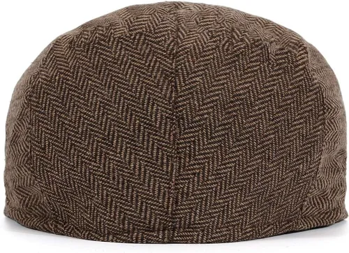 Vista 3 de FALETO Sombrero plano de Ivy Gatsby Newsboy para hombre, invierno, primavera, otoño, conducción, taxista, gorra de caza