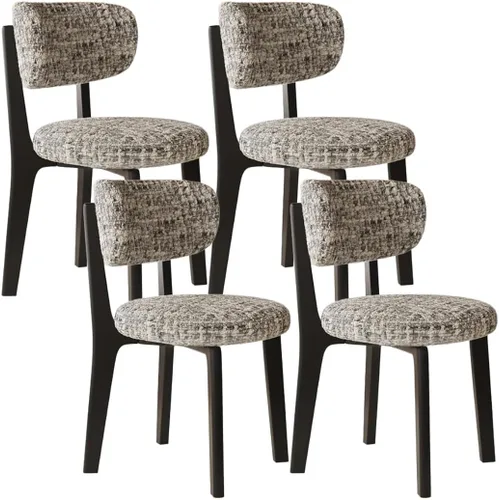 Vista 27 de YVYKFZD Solid Wood Dining Chairs, Armless Dining Room Chair Set, Upholstered Kitchen Chairs, Living Room Chair with Removable Fabric Seat Cushion