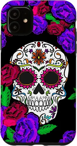 Vista 8 de Funda de regalo mexicana para iPhone 17, diseño de calavera de azúcar