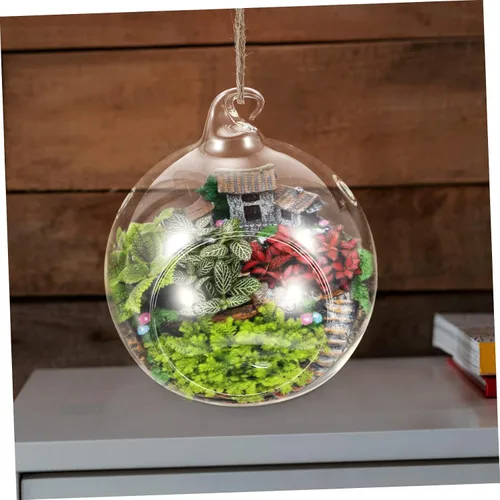 Vista 6 de 2 piezas de botella ecológica soporte para plantas de aire colgante globo terrario planta colgante terrario globo colgante terrario planta de aire
