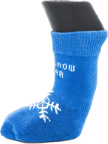 Vista 4 de Woodrow Wear, Power Paws - Calcetines originales para perro, color azul con copo de nieve, XXXL, se adaptan a más de 180 libras