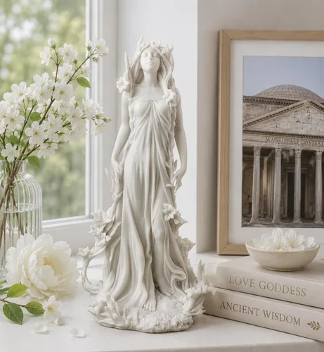 Vista 2 de Estatua griega de Afrodita de la diosa del amor, escultura de resina de 11 pulgadas, figura de mitología griega clásica, decoración elegante