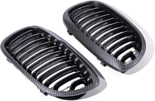 Vista 6 de CORP - Parrilla frontal de fibra de carbono izquierda y derecha, compatible con E46 serie 3 Coupé Cabriolet 2 puertas LCI Facelift