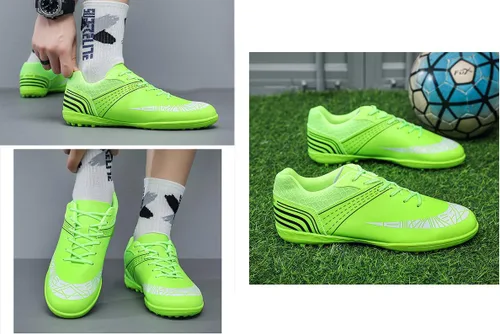 Vista 7 de Josaju Zapatos deportivos de fútbol para hombre y mujer, para deportes al aire libre, interiores, correr, caminar, zapatos de fútbol