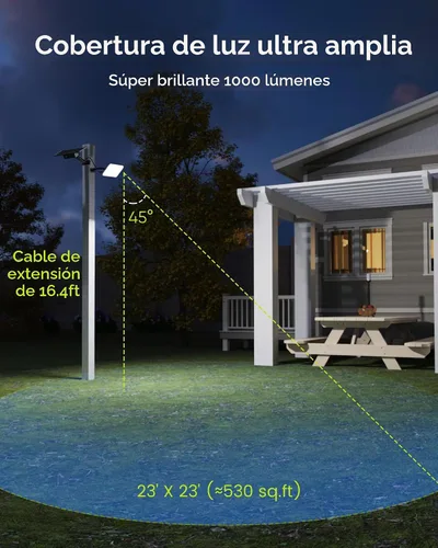 Vista 3 de JACKYLED 1000 lúmenes, 299 luces solares LED para exteriores, brillantes Negro