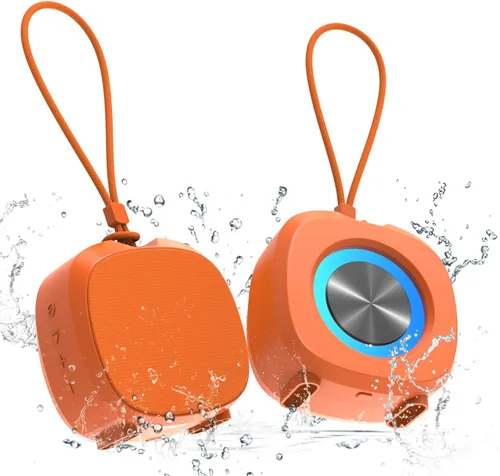 Vista 9 de Altavoz Bluetooth Reproductores multimedia portátiles, sonido estéreo claro y fuerte, altavoz inalámbrico de graves profundos con luces TWS IPX5
