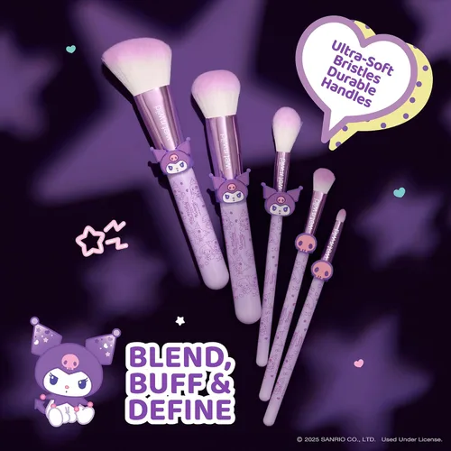 Vista 4 de wet n wild My Melody and Kuromi - Juego de brochas de maquillaje (5 piezas)