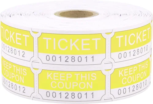 Vista 7 de ESSENTIAL 1000 Blue Double RaffleTickets Roll, rollo de boletos 50/50 Boletos para rifas imprimibles para ocio, ver películas, entretenimiento