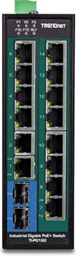 Vista 13 de TRENDnet Interruptor de carril DIN Gigabit PoE+ industrial no administrado