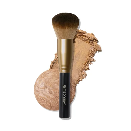 Vista 19 de LAURA GELLER NEW YORK - Brocha retráctil con mango de aluminio Kabuki, para todo el maquillaje facial y base para maquillaje facial líquido, crema