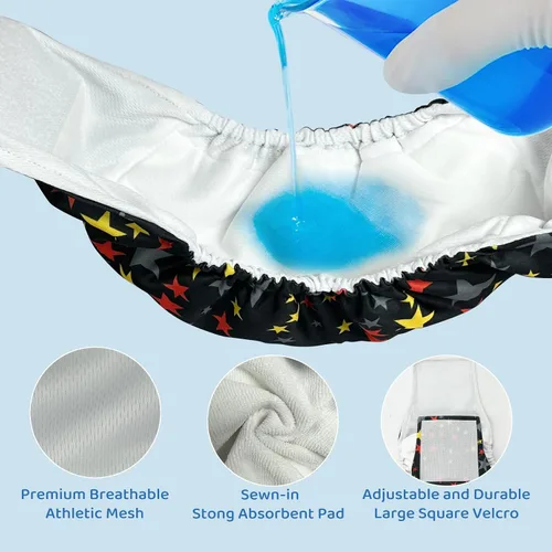 Vista 3 de Pañales Reutilizables para Perros Machos Banda para el Vientre de Alta Absorción para Perros Machos Banda para el Vientre de Perro Lavable
