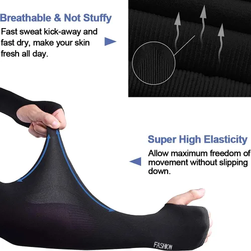Vista 15 de beister 3/6 pares de mangas de brazo de enfriamiento UV protección solar unisex para deportes, ciclismo, golf, correr