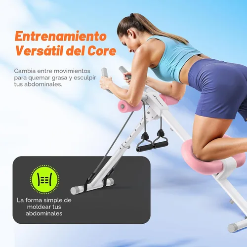 Vista 2 de MERACH Ab Machine, Ab Workout Equipment, Adjustable Ab Trainer Machine for Abs Workout at Home Gym, Foldable, Knee Protection, Abdominal Trainer for