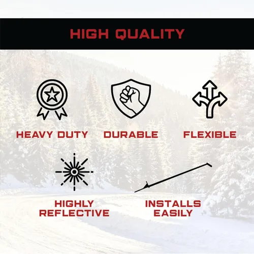 Vista 5 de The ROP Shop 750-Pack 5/16x48 Orange Reflective Ground Markers for Snow, Hazards, Boundaries