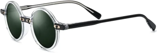 Vista 5 de HEPIDEM Acetate - Gafas de sol polarizadas redondas retro vintage para mujer protección UV UV400