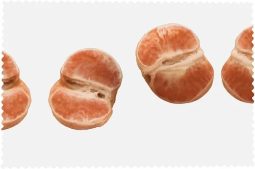 Vista 8 de Rectangular Placemats Set of 4, Heat Resistant Orange Printed Kitchen Dining Table Mats
