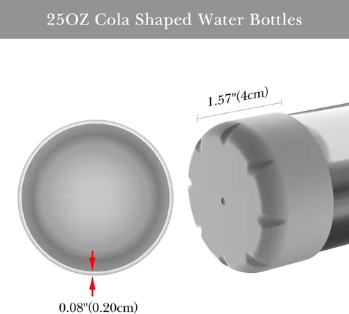 Vista 2 de Linkidea Paquete de 2 fundas de botella de agua compatibles con botellas originales de 25 onzas, BJPKPK, Konokyo de 25 onzas en forma de cola