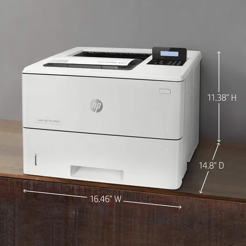 Vista 3 de HP LaserJet Pro M501dn Impresora dúplex con garantía in situ de un año, al siguiente día laborable (J8H61A)