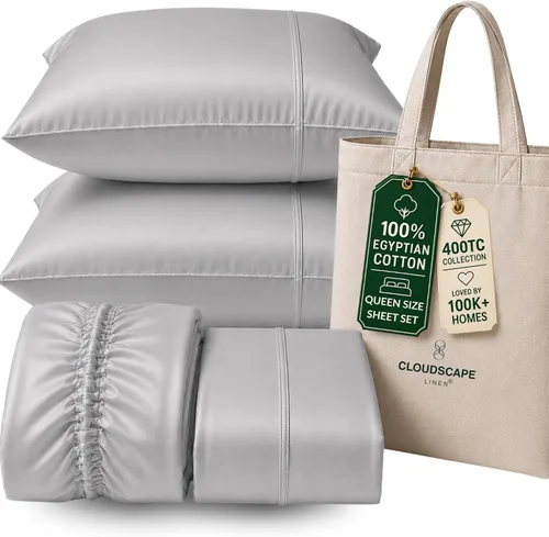 Vista 35 de CLOUDSCAPE LINEN Sábanas de cama individuales de lujo 100% algodón egipcio 01. blanco