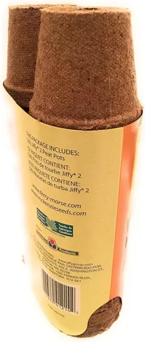 Vista 2 de Jiffy -Macetas de turba biodegradables de 2 pulgadas con semillas orgánicas, paquete de 26