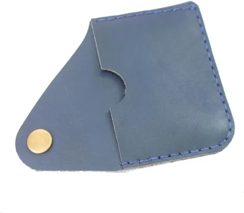 Vista 34 de Leather Card Holder Wallet, Compact Design with Slots for Cards and Cash (light brown)