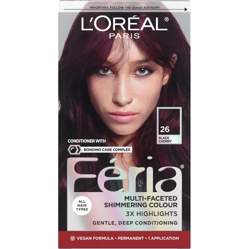 Vista 31 de L'Oreal Paris Feria - Tinte permanente brillante multifacético para el cabello, tinte de alta intensidad para reflejos 3X, 10 negro azabache