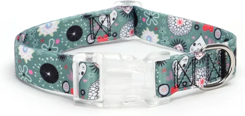 Vista 12 de Serijoars Collar de perro para cachorros con estampado floral para perros pequeños, medianos y grandes, con hebilla de liberación rápida para niñas