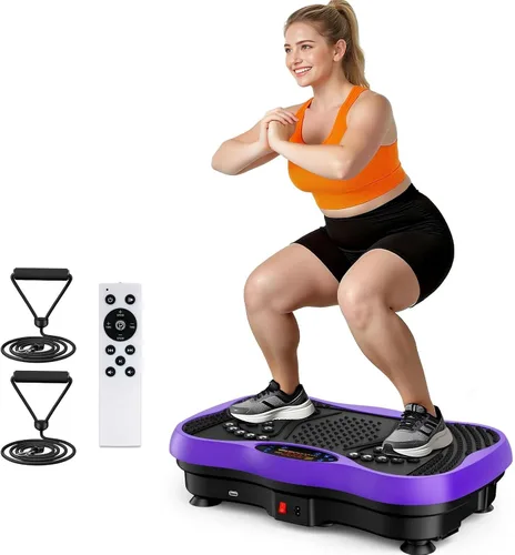 Vista 12 de Vibration Plate Exercise Machine, 130 Levels Full Body Workout Vibrating Plate for Lymphatic Drainage Weight Loss, 450 Lbs Capacity Shake Platform