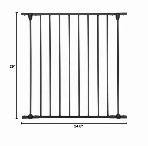 Vista 6 de Bonnlo Extensión de Puerta Alta de Un Panel, Negro