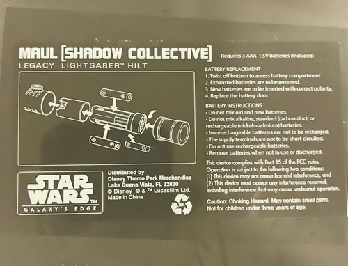Vista 5 de Galaxy's Edge Star Wars Darth Maul Shadow Collective Legacy Sable láser empuñadura