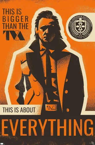 Vista 9 de Marvel Loki: Season 2 - Póster de pared de Loki Everything, 22.4 pulgadas de largo x 14.7 pulgadas de ancho, versión enmarcada de madera de granero