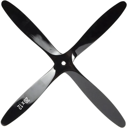 Vista 3 de Hélice de 4Blade RC 20×12 Hélice de avión RC de madera de haya para avión de motor de gasolina