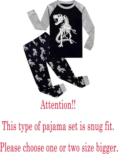 Vista 2 de Family Feeling - Conjunto de 2 piezas de pijama de Navidad a rayas para niños y niñas, 100% algodón