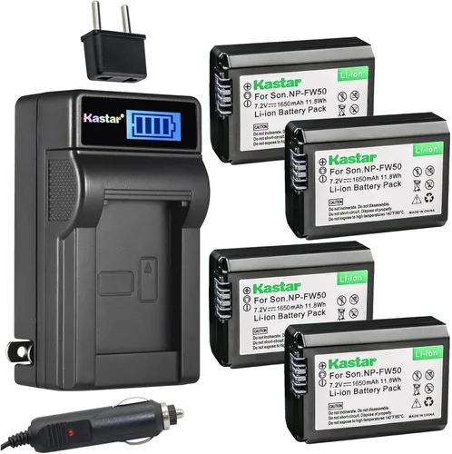 Vista 5 de Kastar NP-FW50 Cargador de batería LCD AC compatible con Sony ILCE-5100, Alpha α5100, a5100, ILCE-6000, Alpha α6000, a6000, ILCE-6100, Alpha α6100