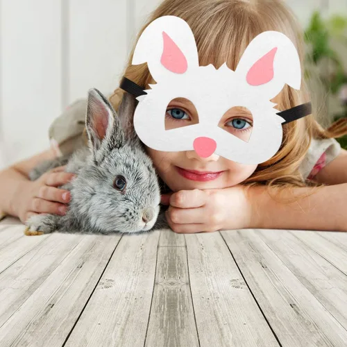 Vista 7 de CiyvoLyeen Party Animals Felt Masks Jungle Farm Forest Animals Theme Birthday Party Favors Party Supplies for Boys or Girls